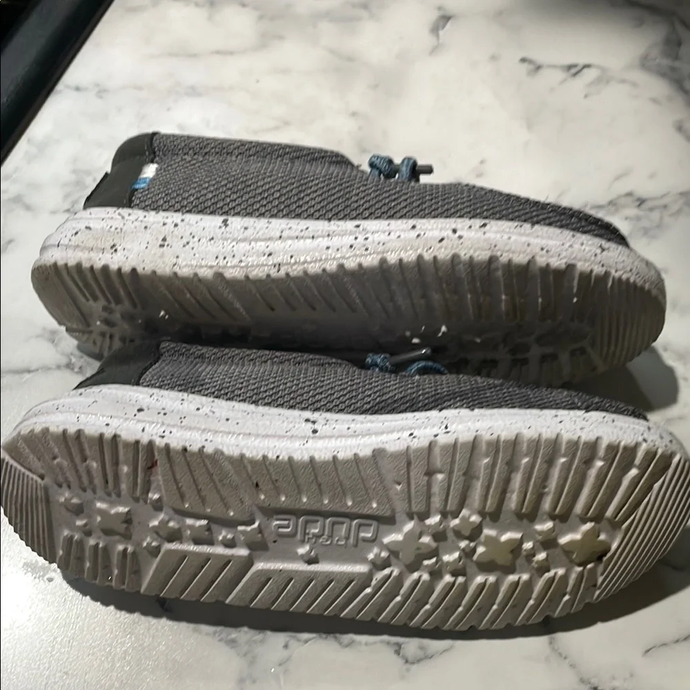 Hey Dude Gray and Blue Kids Shoes - Picture 4 of 5